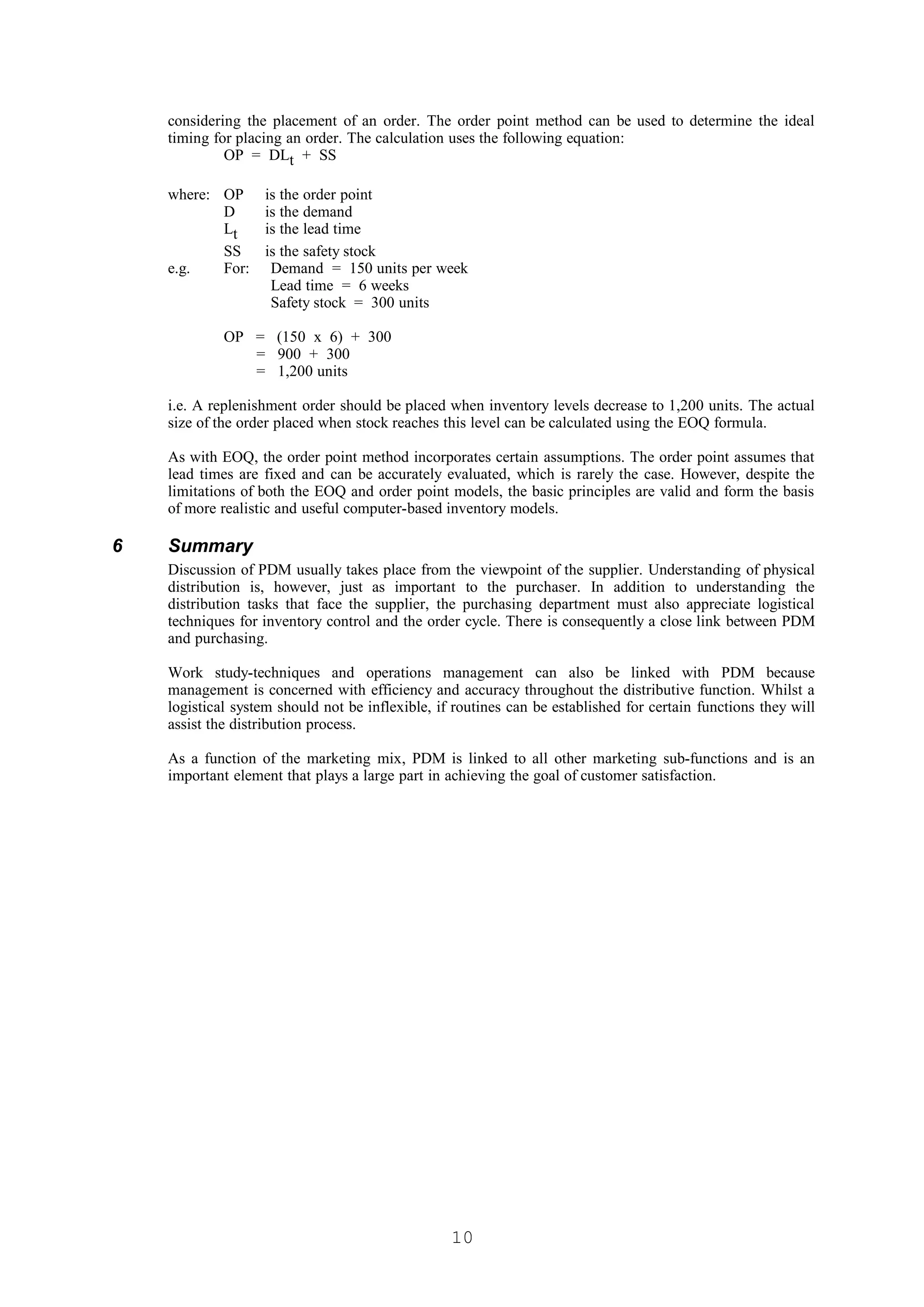 Physical distribution | DOC