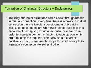 Physical Dynamics of Character Structure | ODP
