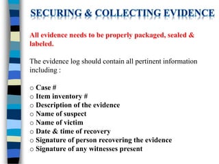 Physical evidence & CSI ppt | PPTX