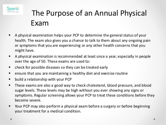 yearly physical exam