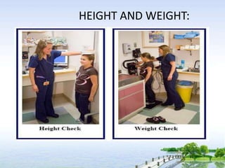 HEIGHT AND WEIGHT:
 