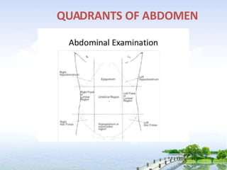 QUADRANTS OF ABDOMEN
 