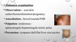 physical examination procedure with use of instrument | PPTX