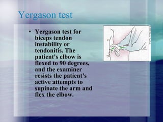 Yearson Test Physical examination signs | PPT