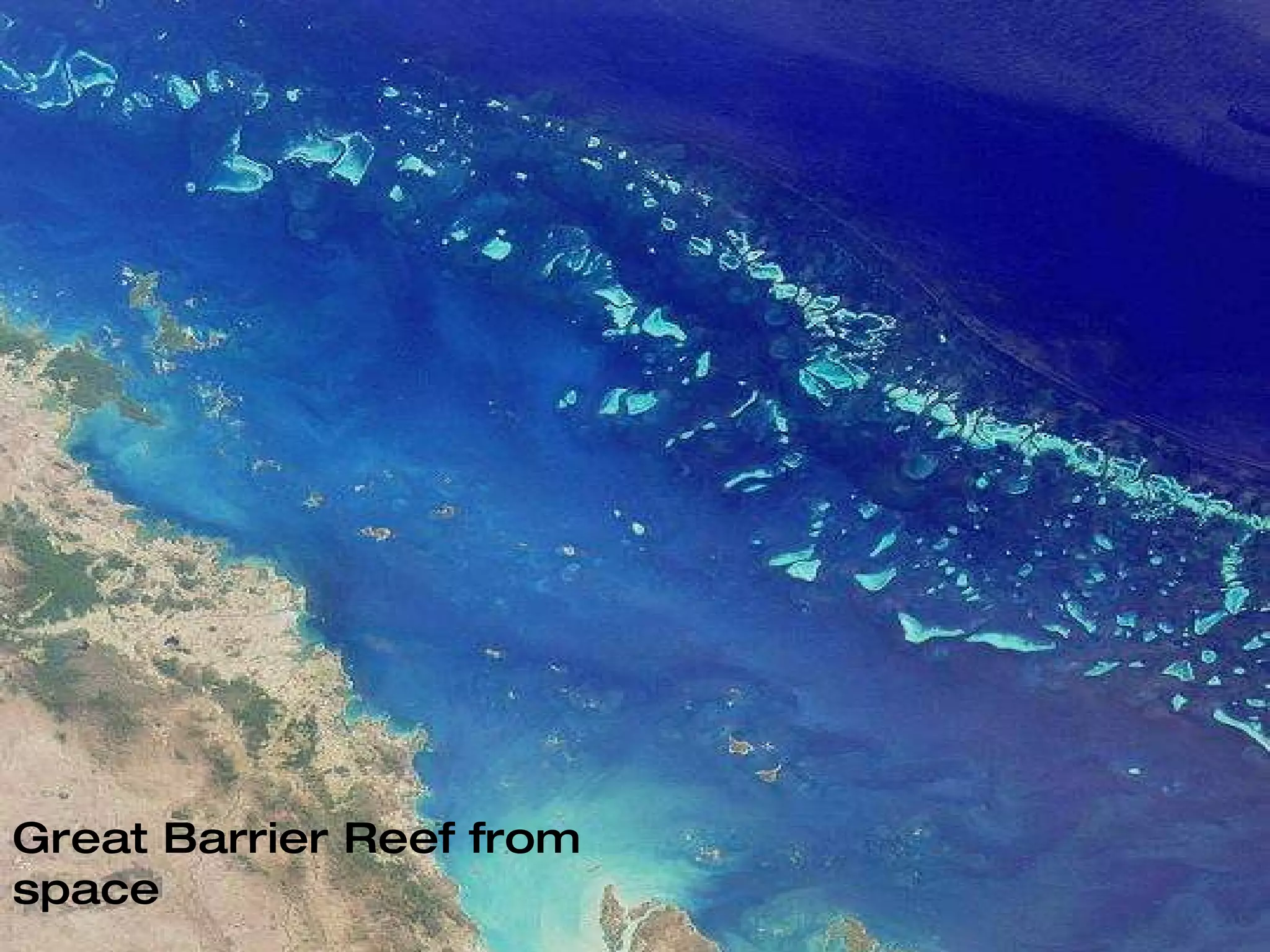 Great Barrier Reef from space 