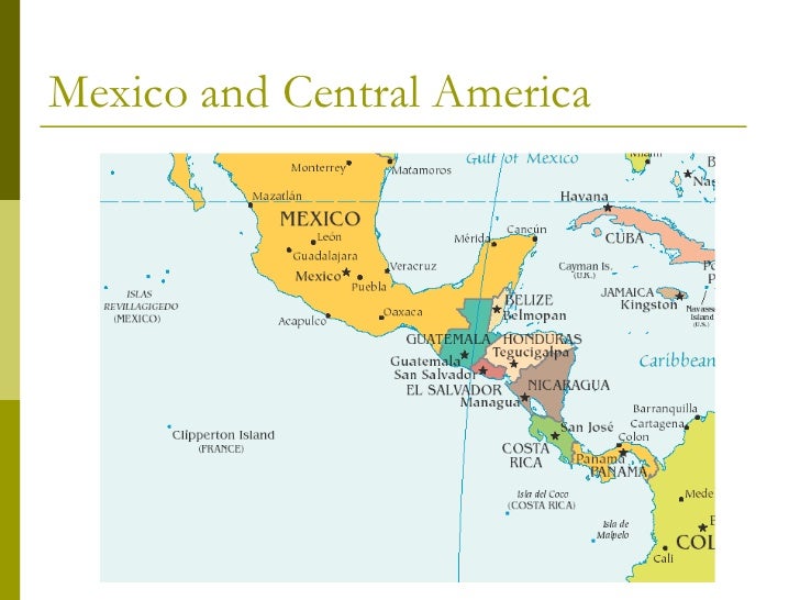Central America Physical Map Central America Physical Map