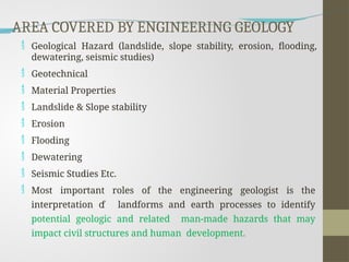 Physical geology in engineering geology in civil engineering | PPTX