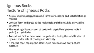 Ing Rocks Physical Geology (Igneous rocks and its types).pptx