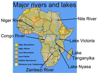 Navigable Rivers In Africa Physical geo of africa | PPT