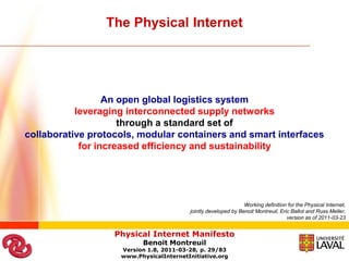 Internet Physical Examples Physical internet manifesto 1.9 2011 04-21 english bm | PPTX