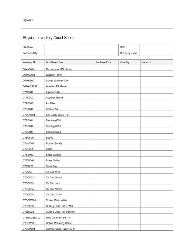 physical inventory counting