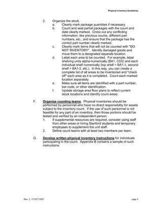 Physical inventory guidelines | PDF