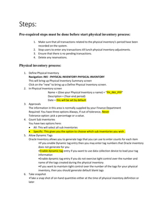 Physical inventory training manual | PDF