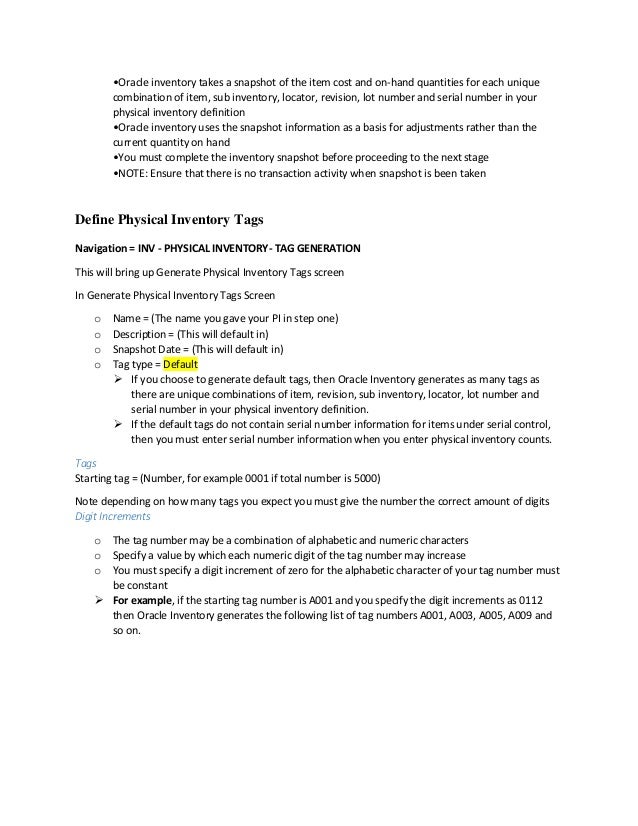 physical inventory training manual