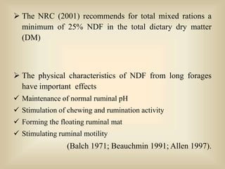 Ndf Ruminants Physically effective ndf | PPTX