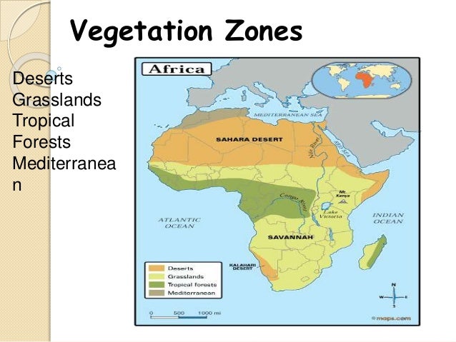 Jungle Maps: Map Of Africa Showing Vegetation Zones