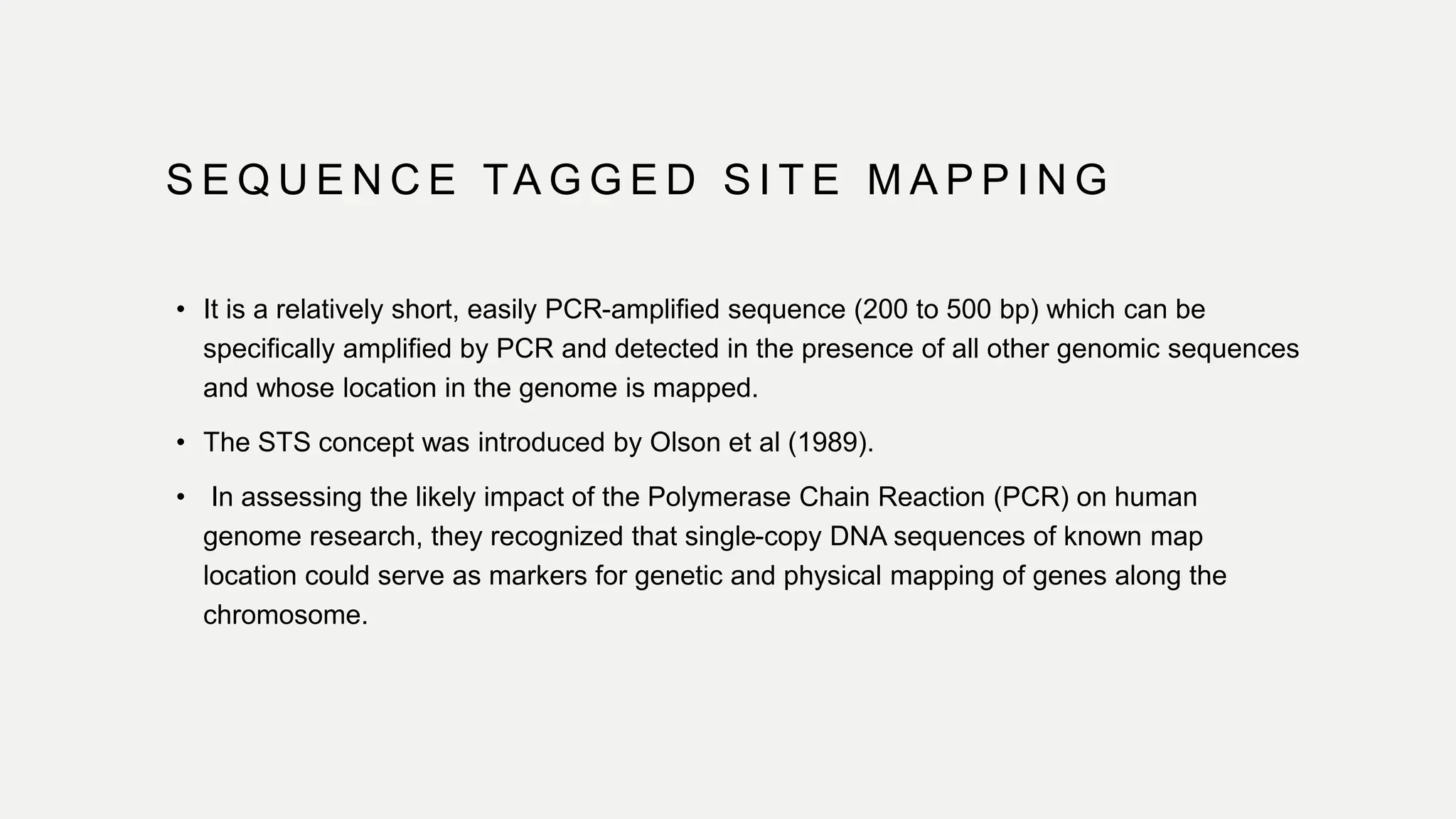 physical mapping restriction map, STS map, EST map PPT