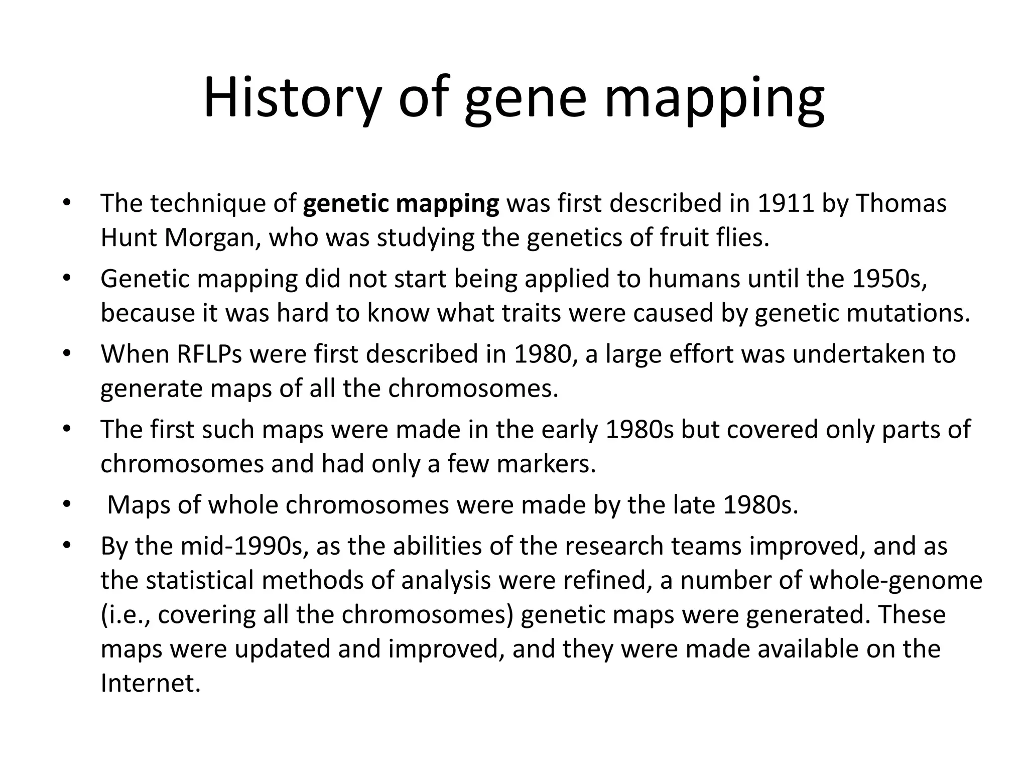 Physical maps and their use in annotations | PPTX