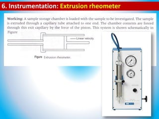6. Instrumentation: Extrusion rheometer
 