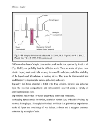 Physical Pharmacy II/Chapter11/Diffusion | PDF