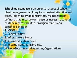 Physical plant and facilities in educational management | PPT