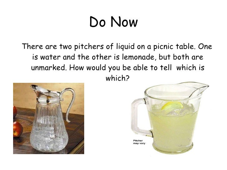Two Physical Properties Of Lemonade Two Physical Properties Of Lemonade