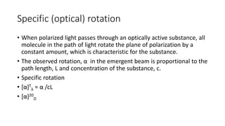 Specific Optical Rotation Equation Physical properties of drug molecules sb | PDF