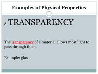 Physical properties of matter | PPTX