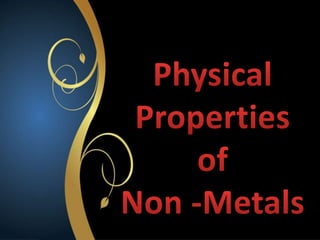 metals and non-metals