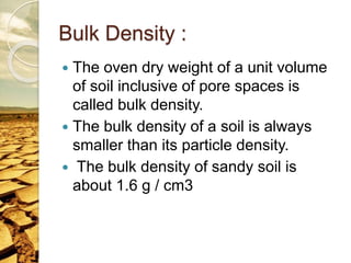 Physical properties of soil
