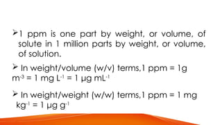 Ppm Physical Example Physical Properties of Solutions - General Chemistry 2.pptx..... | PPTX