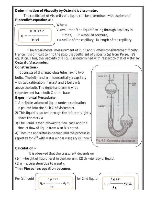 Physical properties of liquid