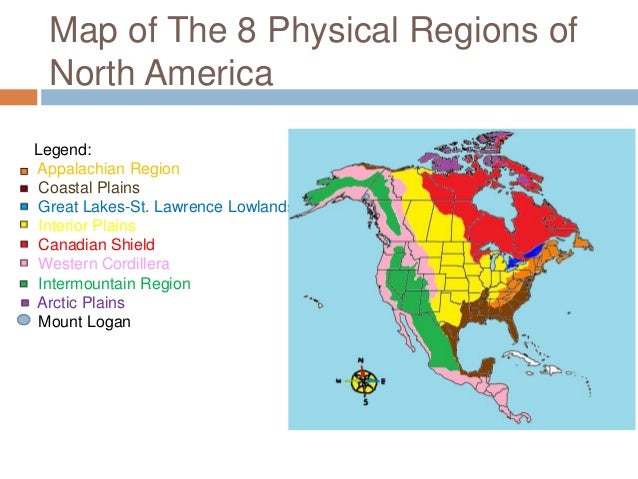 Physical Regions Of North America