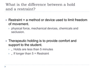 Physical Restraint | PPTX