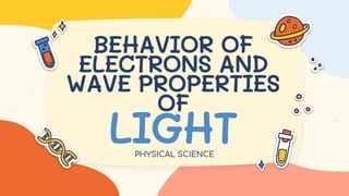 BEHAVIOR OF
ELECTRONS AND
WAVE PROPERTIES
OF
LIGHT
 