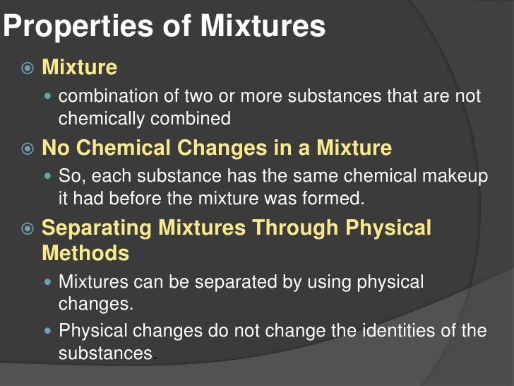 Physical Science 3.3 Mixtures