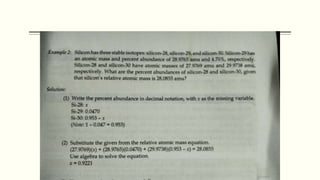 Elements and isotopes