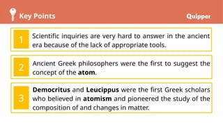 Physical Science SHS 2.1 The Concept of Atom in Ancient Times.pptx