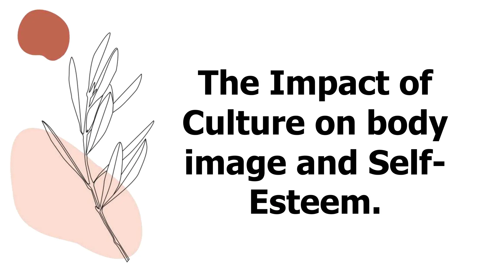 The Impact of
Culture on body
image and Self-
Esteem.
 