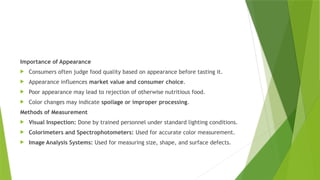 Comprehensive Physical Tests in Food Analysis and Quality Control | PPTX