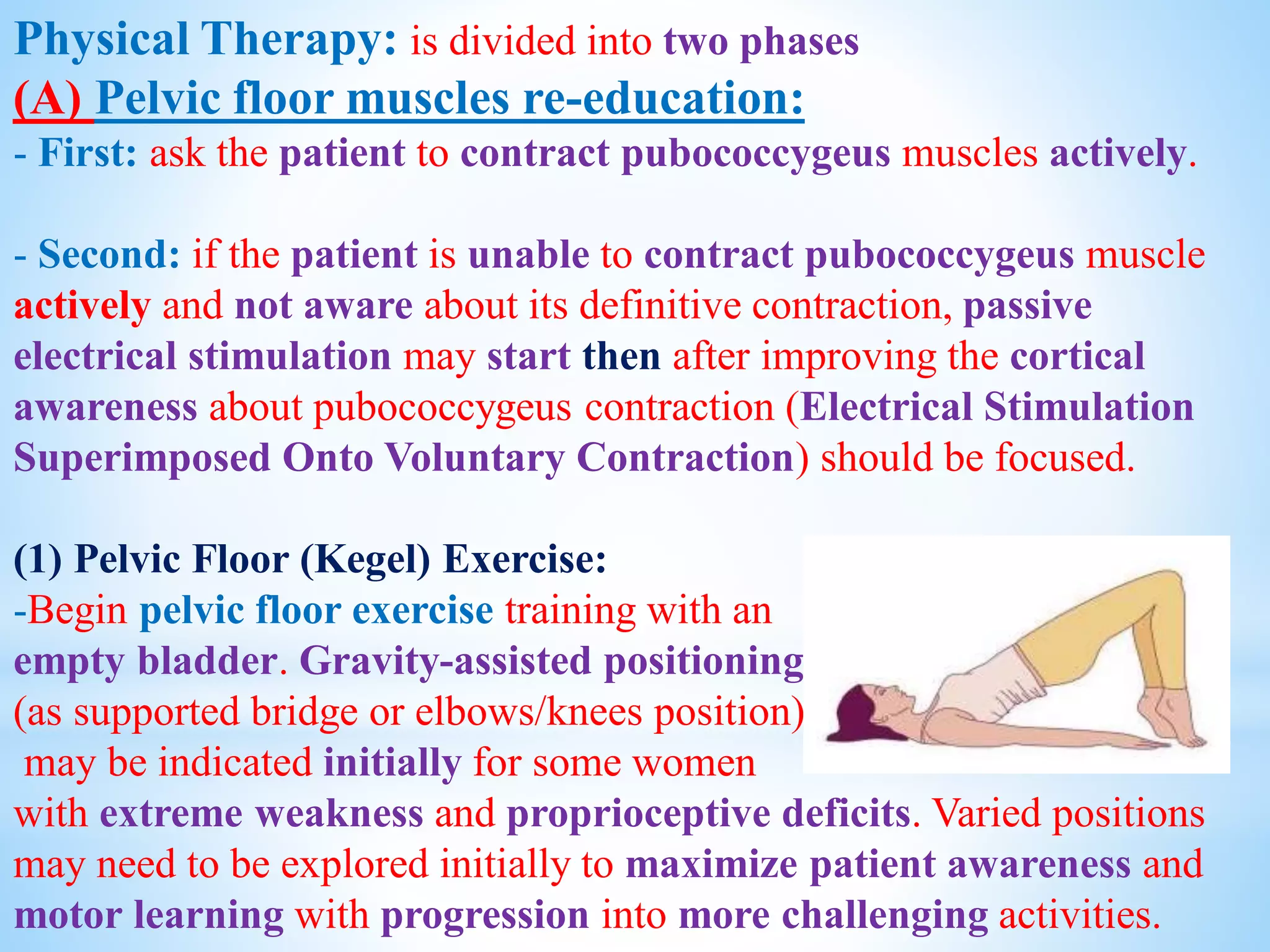 Physical therapy for specific female pelvic floor related dysfunction ...