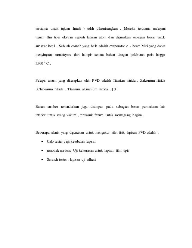 Physical vapor deposition zikky suryo permadi Physical vapor deposition zikky suryo permadi