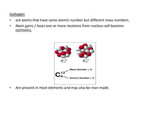 CHEMICAL COMPOUNDS
• Atoms bond together to form a molecule.
Monatomic Molecule Chemical Compounds
Molecules
Made up of tw...