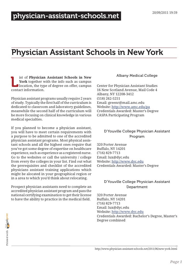 Physician Assistant Programs In Ny >> Physician Assistant Schools In New York Physician Assistant Programs In Ny >> Physician Assistant Schools In New York