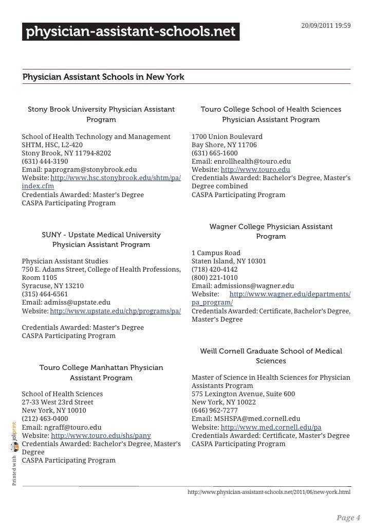 Physician Assistant Programs In Ny >> Physician Assistant Schools In New York Physician Assistant Programs In Ny >> Physician Assistant Schools In New York