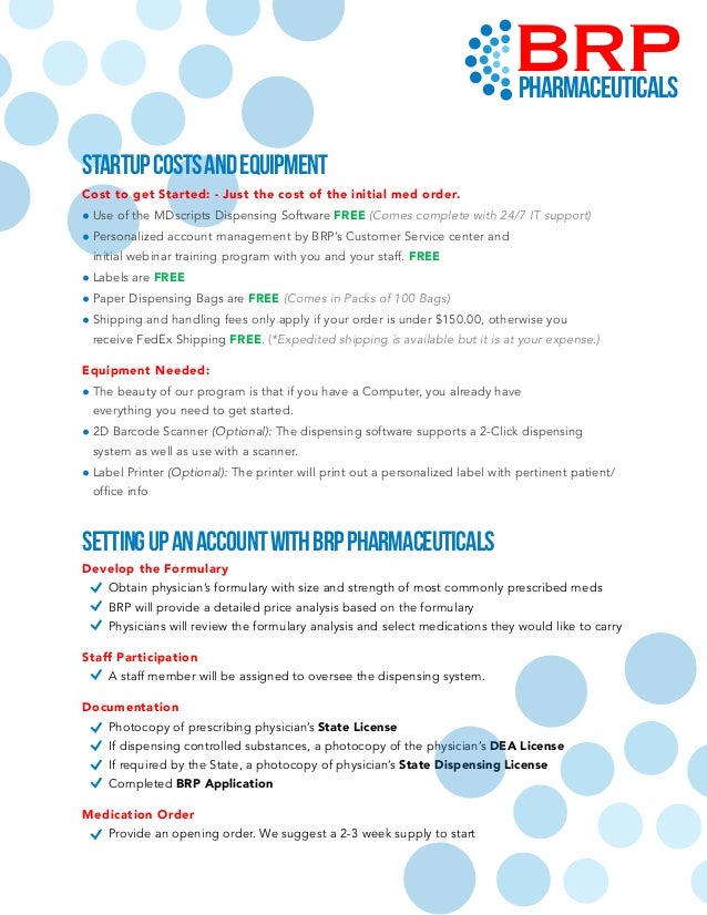 Physician dispensing services doctor dispensing brp pharmaceuticals