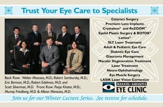 Physician Postcard Manatee Sarasota Eye Clinic