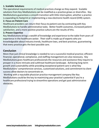 Physician Practice Management Company | Key MedSolutions | PDF