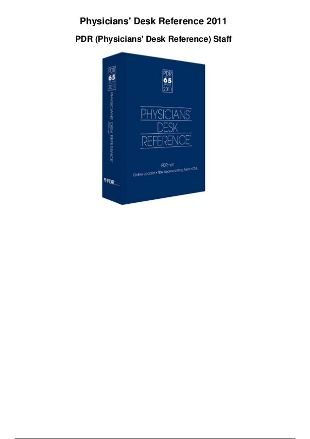 Physicians Desk Reference 2011 Pdf