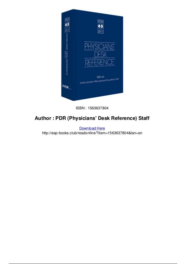 Physicians Desk Reference 2011 Pdf